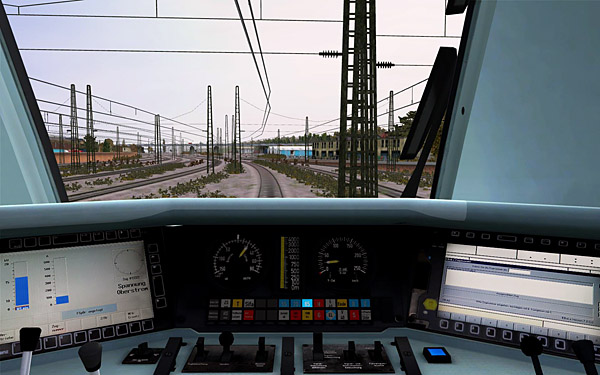 Drive the train from the controls on the console...<br />All cab instruments and displays work...it feels like you are really inside the train