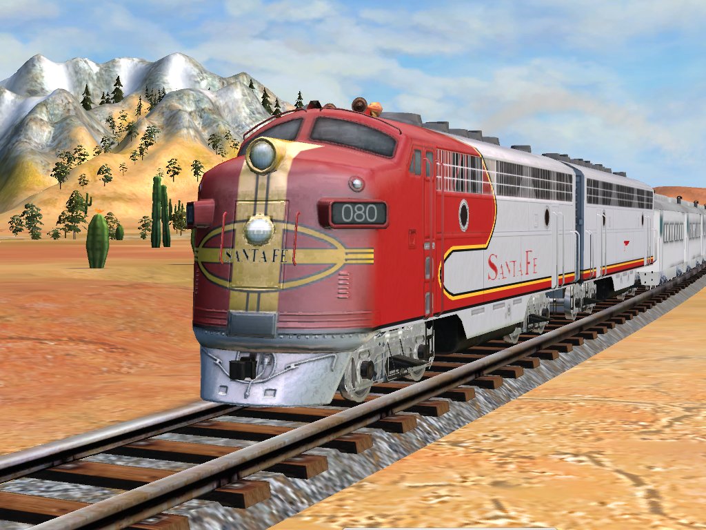 New Super Chief engine and passenger cars