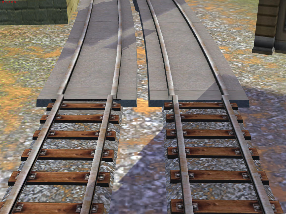 Regular rails at 0.9 &amp;amp; Depot rails at 1.0